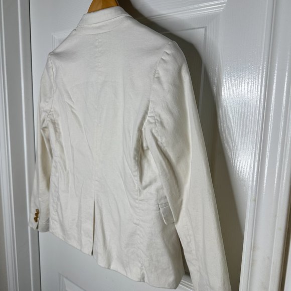 WOMEN'S BANANA REPUBLIC CREAM BLAZER US SIZE SMALL PETITE - Picture 8 of 11